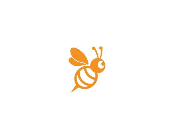 Ilustracja Wektora Logo Pszczoły — Wektor stockowy