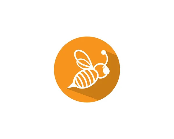 Bee Logo Vector Icon Illustration — Stock Vector