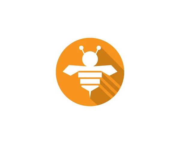 蜂のロゴベクトルアイコンイラスト — ストックベクタ
