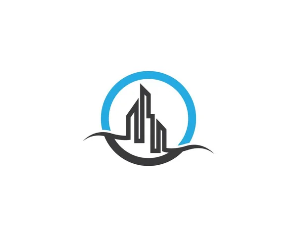 Ilustração Ícone Logotipo Imobiliário — Vetor de Stock