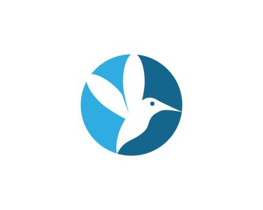 Hummingbird logo şablonu vektör resimleme tasarımı