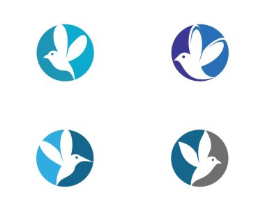 Hummingbird logo şablonu vektör resimleme tasarımı
