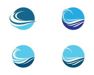 Su Dalgası logo vektör illüstrasyon tasarımı