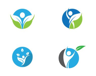 Sağlıklı Yaşam Logosu vektör ikonu çizimi tasarımı