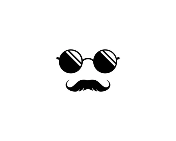 Mustache Logo Pictogram Illustratie — Stockvector