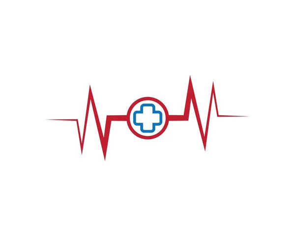 Ιατρικό Πρότυπο Λογότυπο Διανυσματικό Εικονίδιο Εικονογράφηση Σχεδιασμό — Διανυσματικό Αρχείο