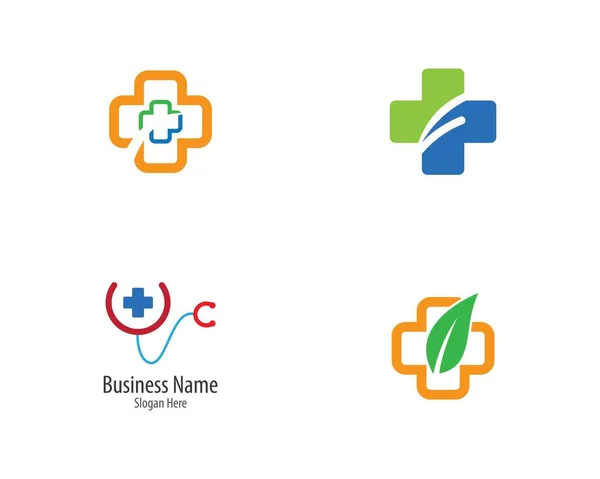 Cuidados Médicos Logotipo Imagens Ilustração Design — Vetor de Stock