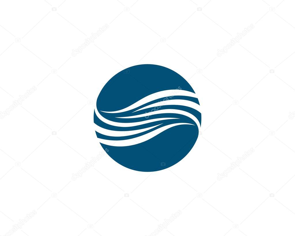 Water wave vector icon illustration