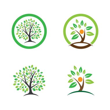 Ağaç logosu resim tasarımı illüstrasyonu