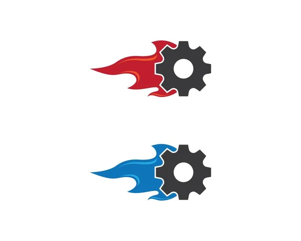 Modèle Logo Engrenage Vectoriel Icône Illustration Design — Image vectorielle
