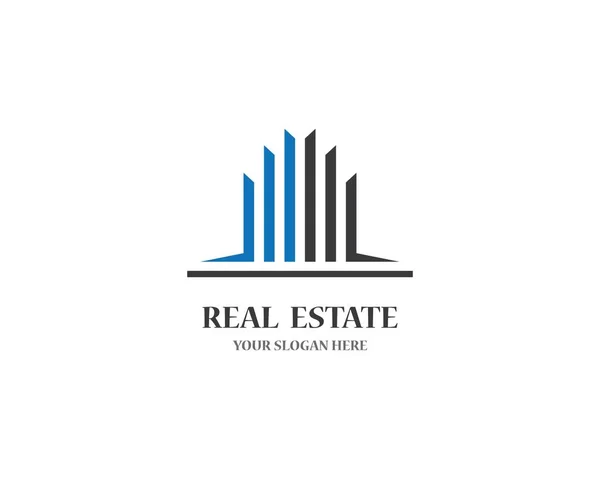 Illustrazione Icona Logo Immobiliare — Vettoriale Stock