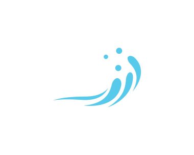 Su Dalgası logo vektör illüstrasyon tasarımı