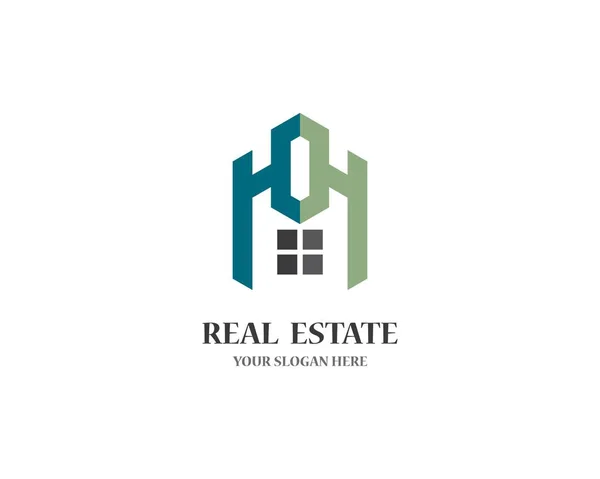 Real Estate Logo Icon Illustration — Stock Vector
