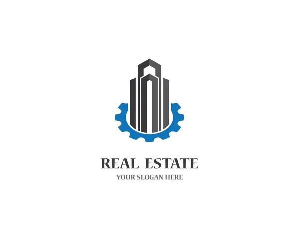Illustrazione Icona Logo Immobiliare — Vettoriale Stock
