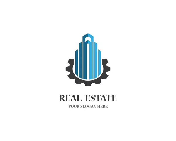 Real Estate Logo Icon Illustration — Stock Vector