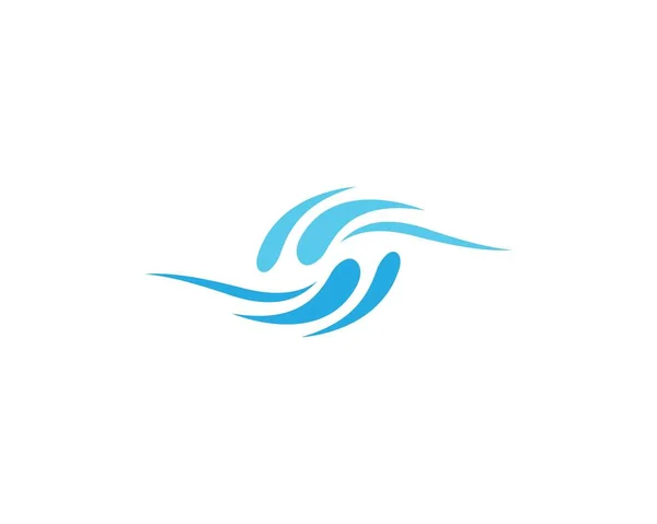 Water Wave Logo Vector Icon Illustration Design — Stock Vector