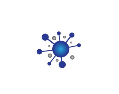 Molekül logo şablonu vektör resimleme tasarımı