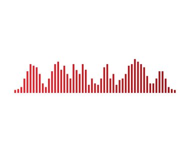 Ses dalgası logo şablonu vektör resimleme