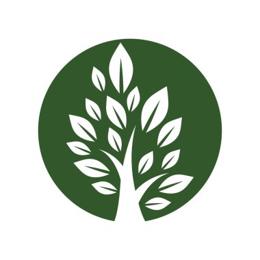 Ağaç logosu resim tasarımı illüstrasyonu