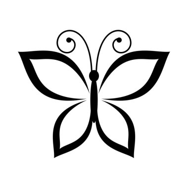 Güzellik kelebeği logo resimleri çizim tasarımı