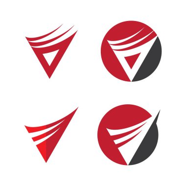 V harfi logo resimleri illüstrasyon tasarımı