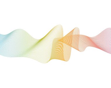 Dalga çizgi vektör resimleme tasarımı