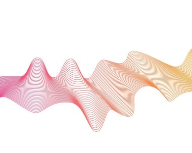 Dalga çizgi vektör resimleme tasarımı