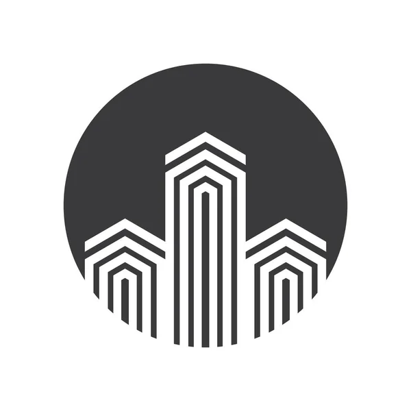 Immobilien Logo Bilder Illustration Design — Stockvektor