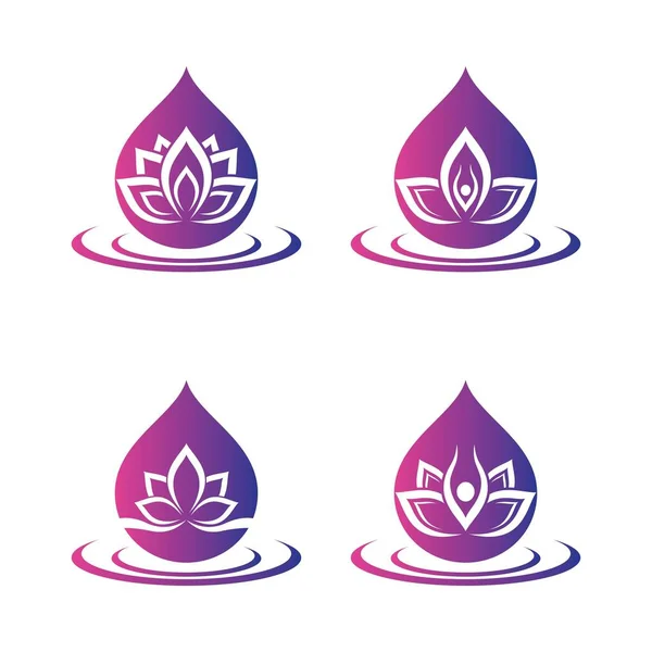 美人蓮のロゴ画像イラストデザイン — ストックベクタ