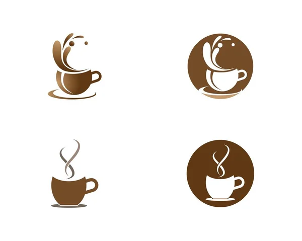 Tasse Café Logo Modèle Vectoriel Icône Design — Image vectorielle