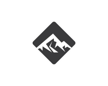 Dağ Logosu şablon vektör illüstrasyon tasarımı