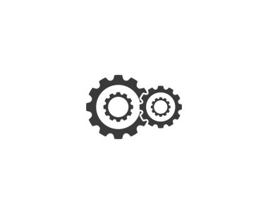 Gear Logo Şablonu vektör çizimi tasarımı