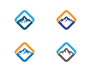 Dağ Logosu şablon vektör illüstrasyon tasarımı