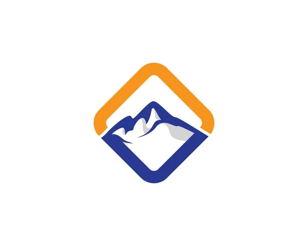 Mountain Logo Szablon Wektor Ikona Ilustracja Projekt — Wektor stockowy