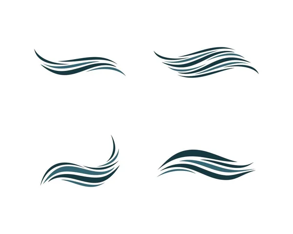 Logo Water Wave Wektor Ikona Projekt Ilustracji — Wektor stockowy