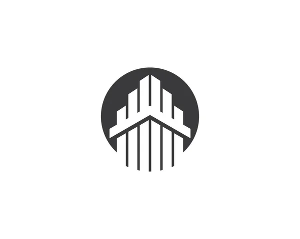 Λογότυπο Εικονίδιο Εικονίδιο Ακινήτων Σχεδιασμό — Διανυσματικό Αρχείο