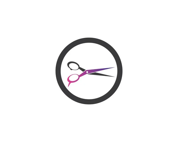 Scissors Logo Template Vector Icon Illustration Design — Stock Vector