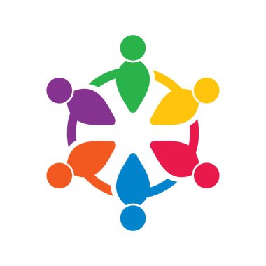 Toplum hizmeti logo resimleri tasarım illüstrasyonu