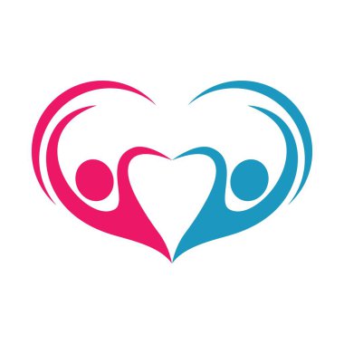 Toplum hizmeti logo resimleri tasarım illüstrasyonu