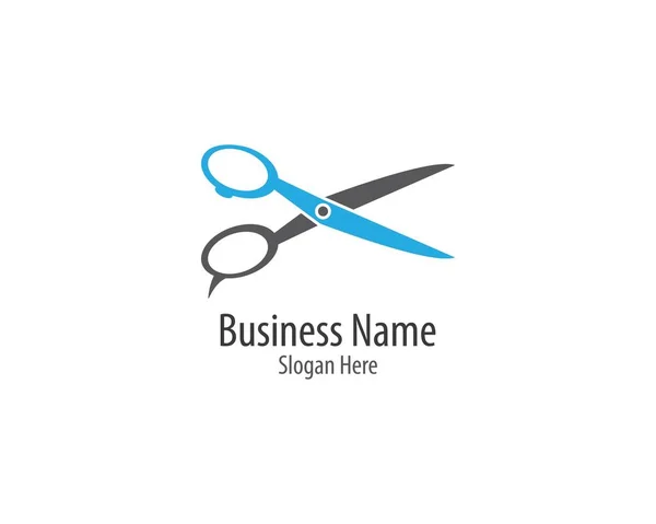 Scissors Logo Template Vector Icon Illustration Design — Stock Vector