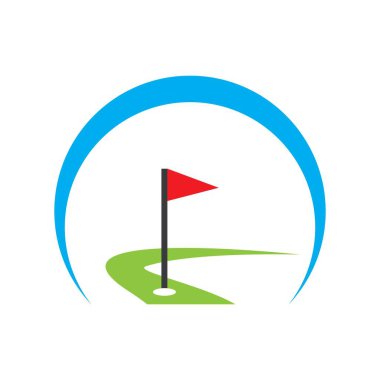 Golf logo vektör illüstrasyonu