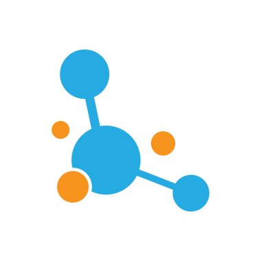 Molekül logo tasarımı vektör çizimi