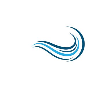 Su Dalgası logo vektör illüstrasyon tasarımı