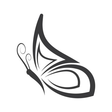 Güzellik kelebeği logo resimleri çizim tasarımı