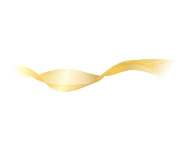 Altın dalga çizgisi vektör resimleme tasarımı