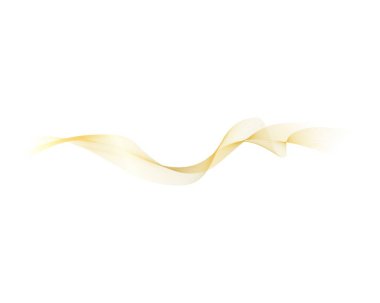 Altın dalga çizgisi vektör resimleme tasarımı