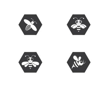 Arı logo vektör illüstrasyon tasarımı