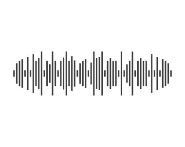 Ses dalgası logo şablonu vektör resimleme