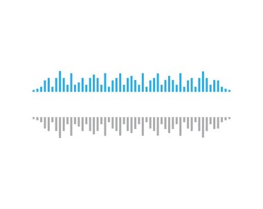 Ses dalgası logo şablonu vektör resimleme