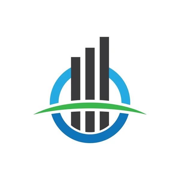 Ilustração Design Logotipo Finanças Negócios — Vetor de Stock